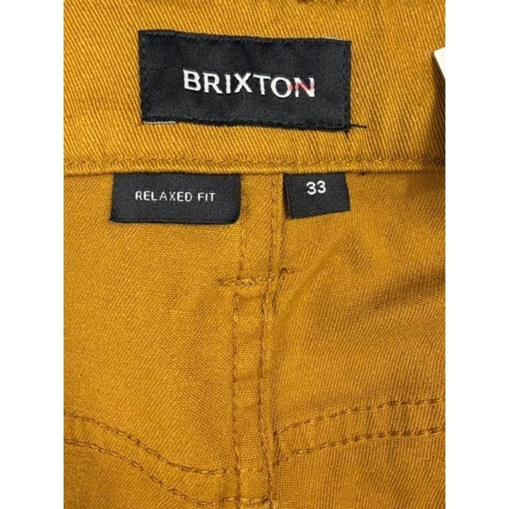 Brixton Shorts Mens Carpenter Utility Stretch 33 Golden Brown Relaxed Workwear - Picture 9 of 16